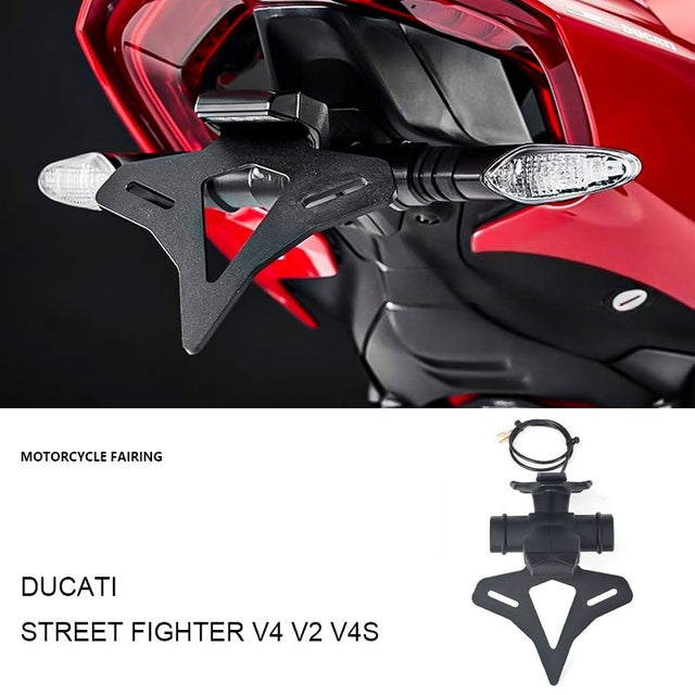 Short Tail License Plate Holder Compatible with Ducati Streetfighter Streetfighter V2/V4/V4S