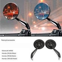 Rearview Mirror Set Compatible with Kawasaki W800 Honda CM300 CM500 CMX500 Aluminum