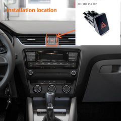5ED953507 Hazard Warning Light Switch for Skoda, 20-30, medium_margin Octavia - NexuParts