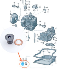 WHT 000 310 Transmission Drain Plug Wht for Volkswagen, 0-10, Audi Golf - NexuParts