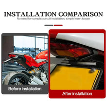Short Tail License Plate Holder with LED Light Compatible with Ducati Supersport 950/939 Monster 821/797