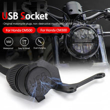 USB Charger Power Socket Compatible with Honda CM300 CM500 Rebel