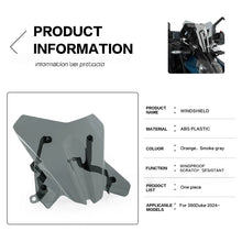 Front Windshield Windscreen Deflector Compatible with Duke 390 2024 2024+