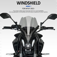 Front Windshield Windscreen Deflector Compatible with Yamaha MT-07 2021-2024