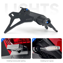 Short Tail License Plate Holder with LED Light Compatible with Ducati Monster950