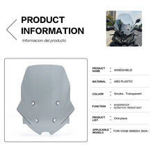Front Windshield Windscreen Deflector Compatible with Voge DS 900 X 2024-2025