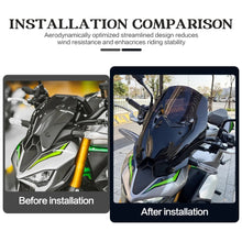 Front Windshield Windscreen Deflector Compatible with Kawasaki Z900SE 2025-2026