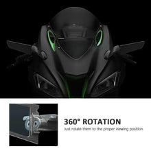 LED Winglet Rearview Mirrors with Turn Signals Compatible with Kawasaki Ninja 1000 ZX-10R