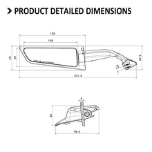 Winglet Rearview Mirrors Compatible with Ducati PanigaleV2V4