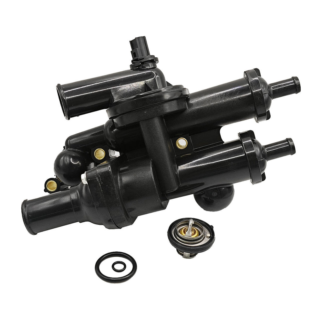 68003582AB Engine Coolant Thermostat Housing Assembly Compatible with Dodge Journey Jeep Compass Chrysler 200