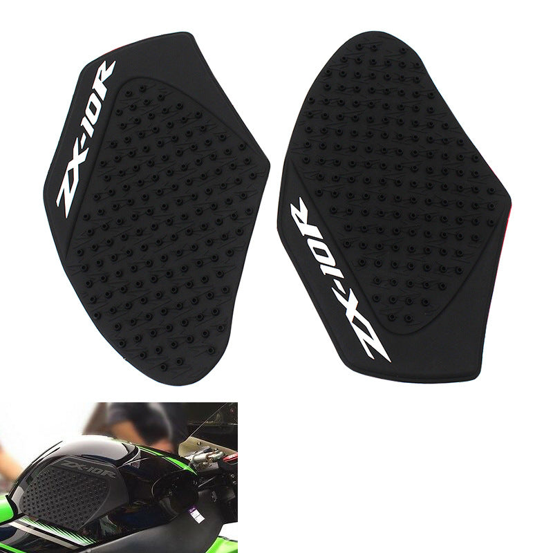 Fuel Tank Side Knee Grip Pads Compatible with Kawasaki ZX-10R 2011-2019 Black Anti-Slip Tank Protector