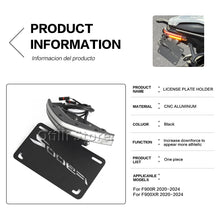 Short Tail License Plate Holder with LED Light Compatible with BMW F900R F900XR 2020-2024