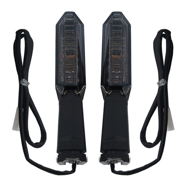 Front Rear LED Turn Signal Lights Compatible with Kawasaki Ninja 250 300 400 650 1000 Z400 Z900 Smoke Clear