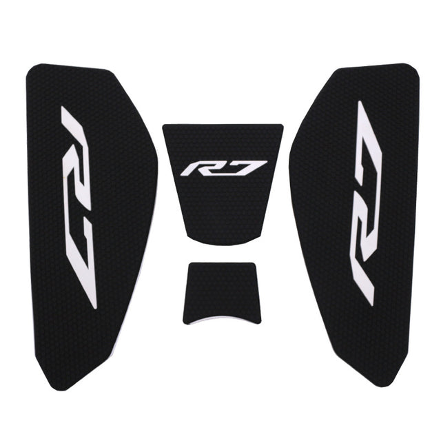 Fuel Tank Side Knee Grip Pads Compatible with Yamaha YZF-R7 2021-2022 Black Rubber Anti-Slip Tank Protector 4PCS