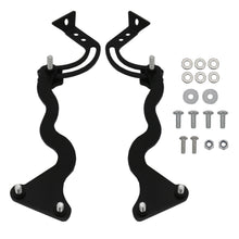 Adjustable Windshield Reinforcement Brackets Compatible with BMW R1200GS R1250GS Adventure Stainless Steel Black