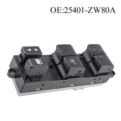 Power Window Switch 25401-ZW80A / VERSA10-12, Compatible with Nissan
