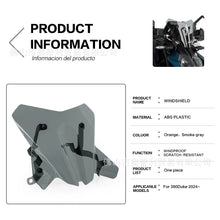 Front Windshield Windscreen Deflector Compatible with Duke 390 2024 2024+