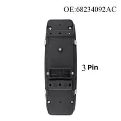 Power Window Switch 68234092AC 3 Pin Compatible with Chrysler Pacifica 2017-2019