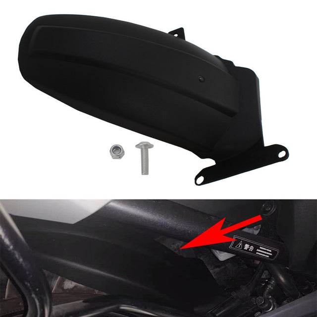 Rear Hugger Fender Mudguard Compatible with Honda NC700X NC700S NC750X NC750S Black ABS