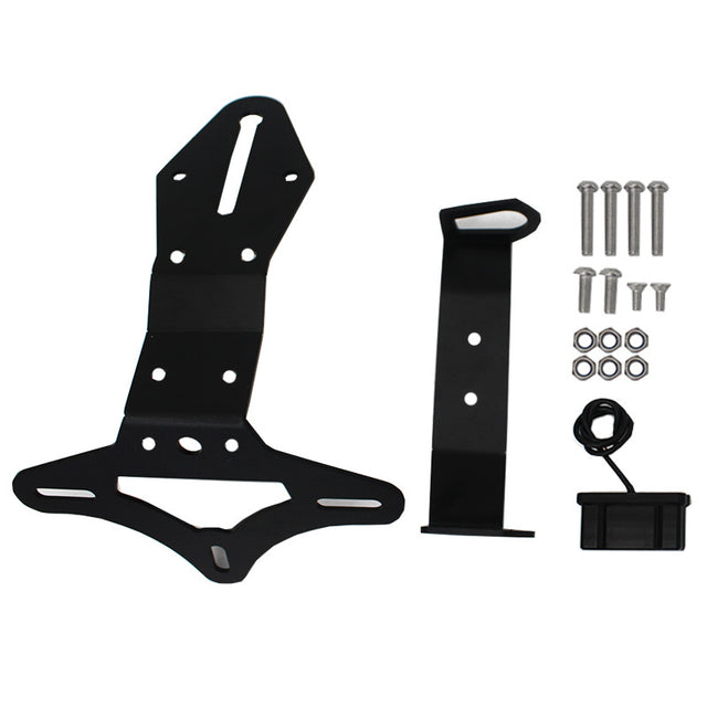 Rear License Plate Holder with LED Light Compatible with Kawasaki Ninja ZX-10R / ZX-10RR 2016-2021 Fender Eliminator Kit
