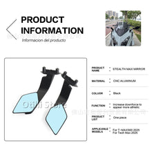 Winglet Rearview Mirrors Compatible with Yamaha T-Max560 2025