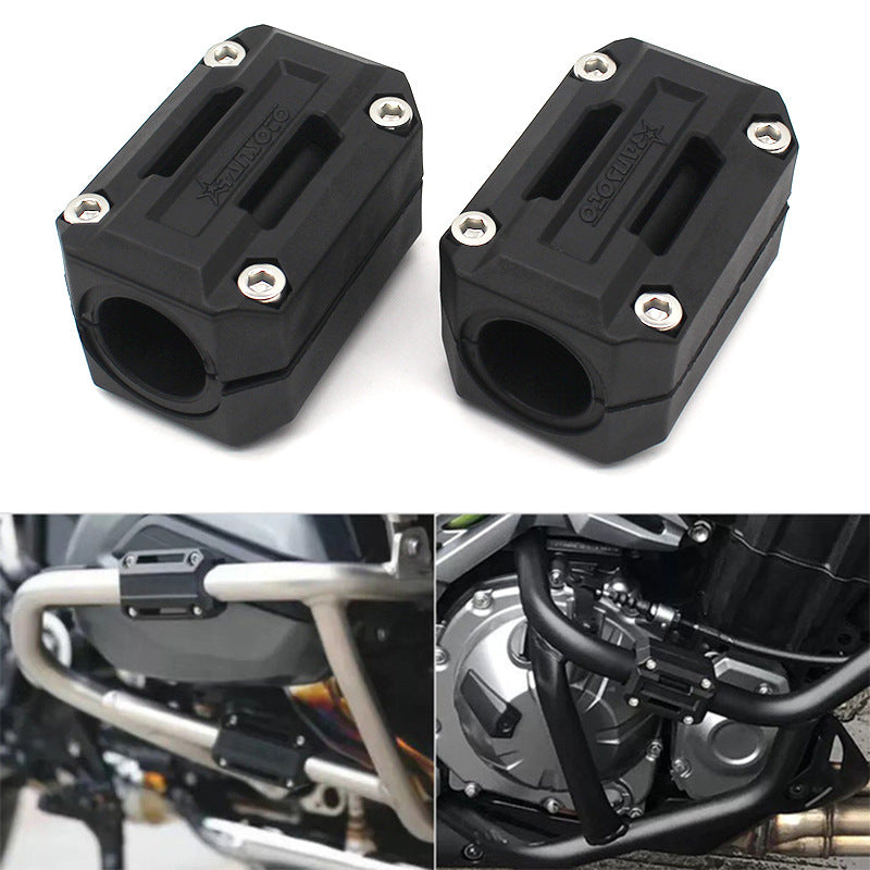 Crash Bar Protection Blocks Compatible with BMW R1250GS R1200GS Adventure Universal 22mm 25mm 28mm Black