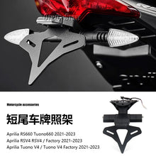 Short Tail License Plate Holder with LED Light Compatible with Aprilia RS660/Tuono660/RSV4