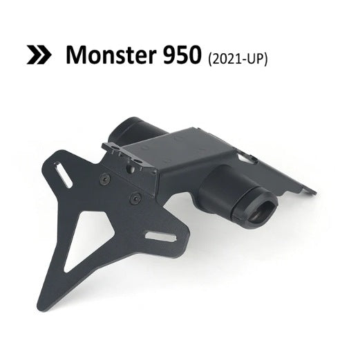 Short Tail License Plate Holder with LED Light Compatible with Ducati Monster950