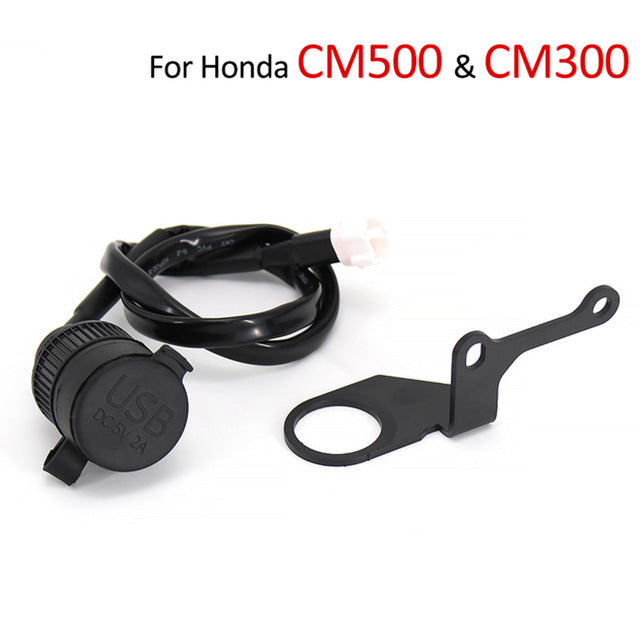 USB Charger Power Socket Compatible with Honda CM300 CM500 Rebel